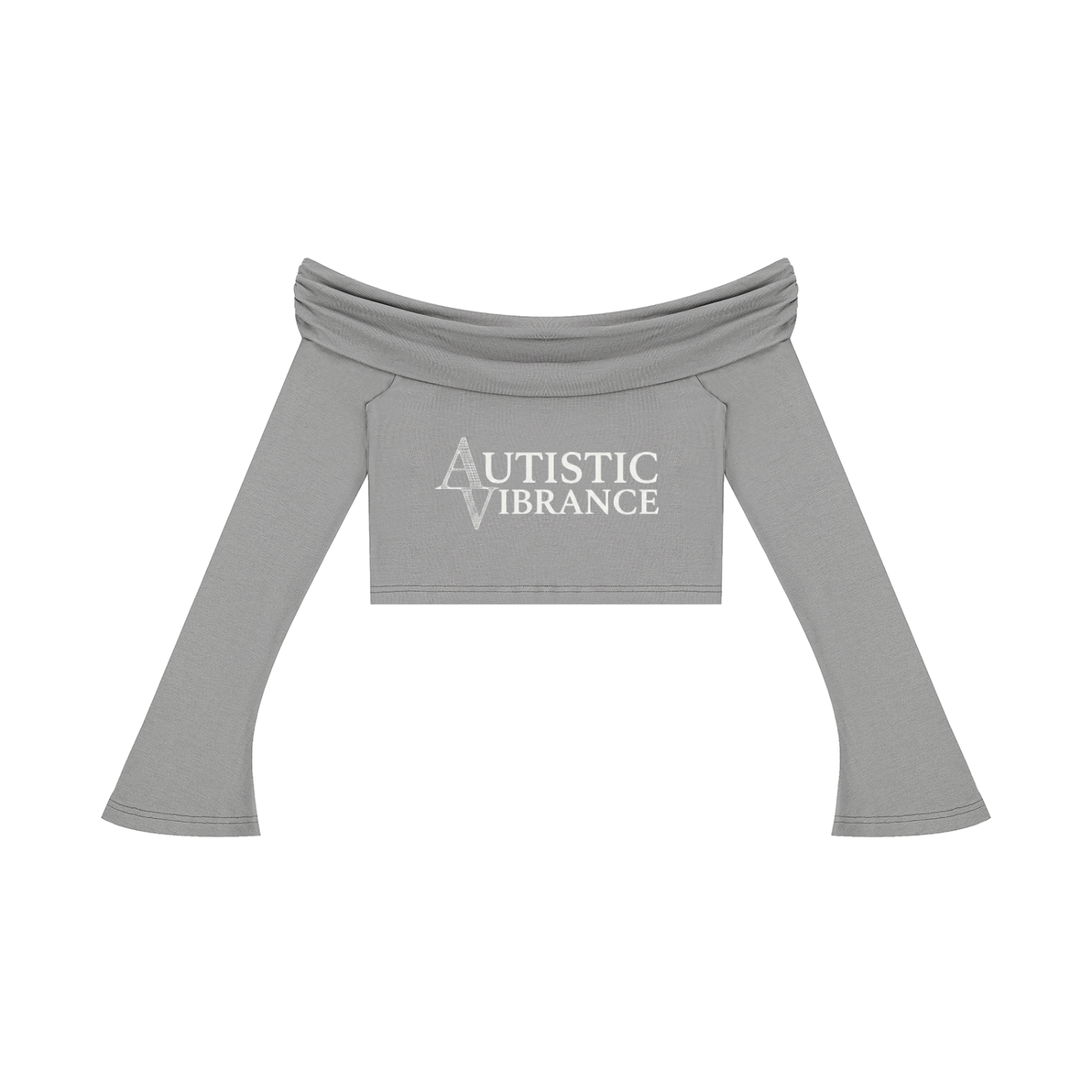 Women's Off-the-Shoulder Bell Sleeve Crop T-Shirt