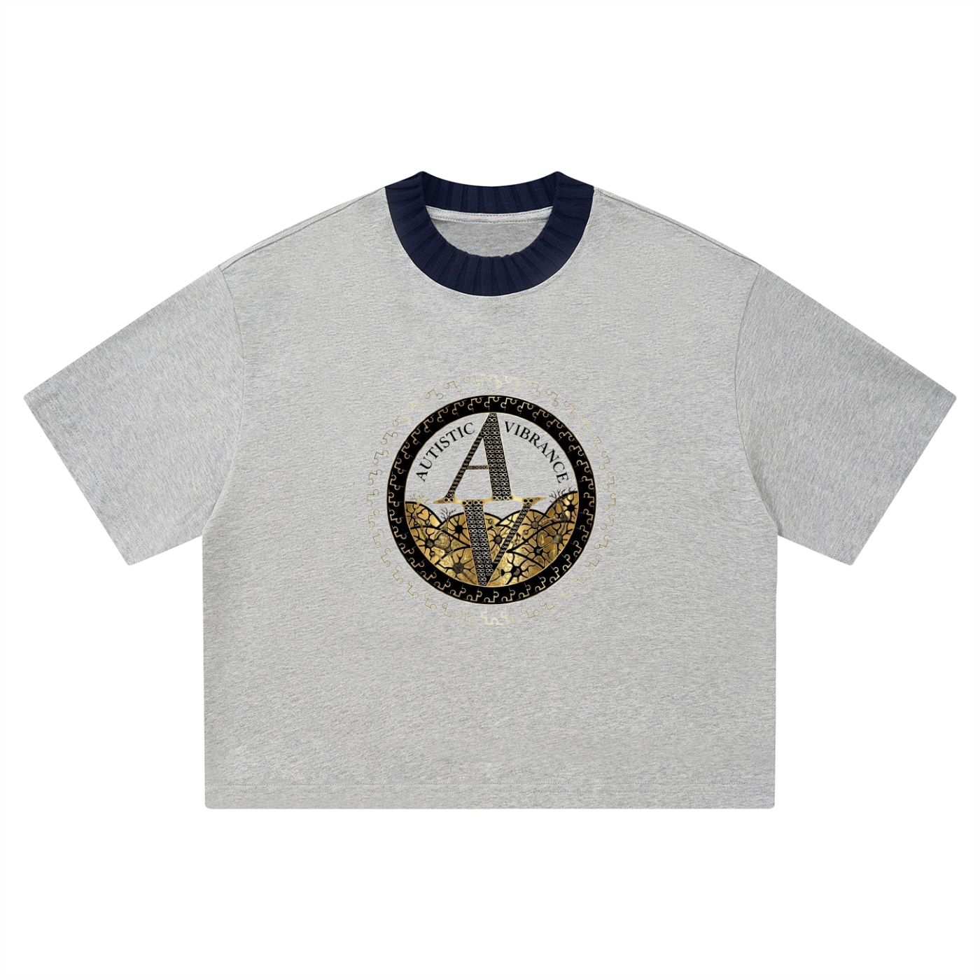 Autistic Vibrance Black & Boxy T-Shirt