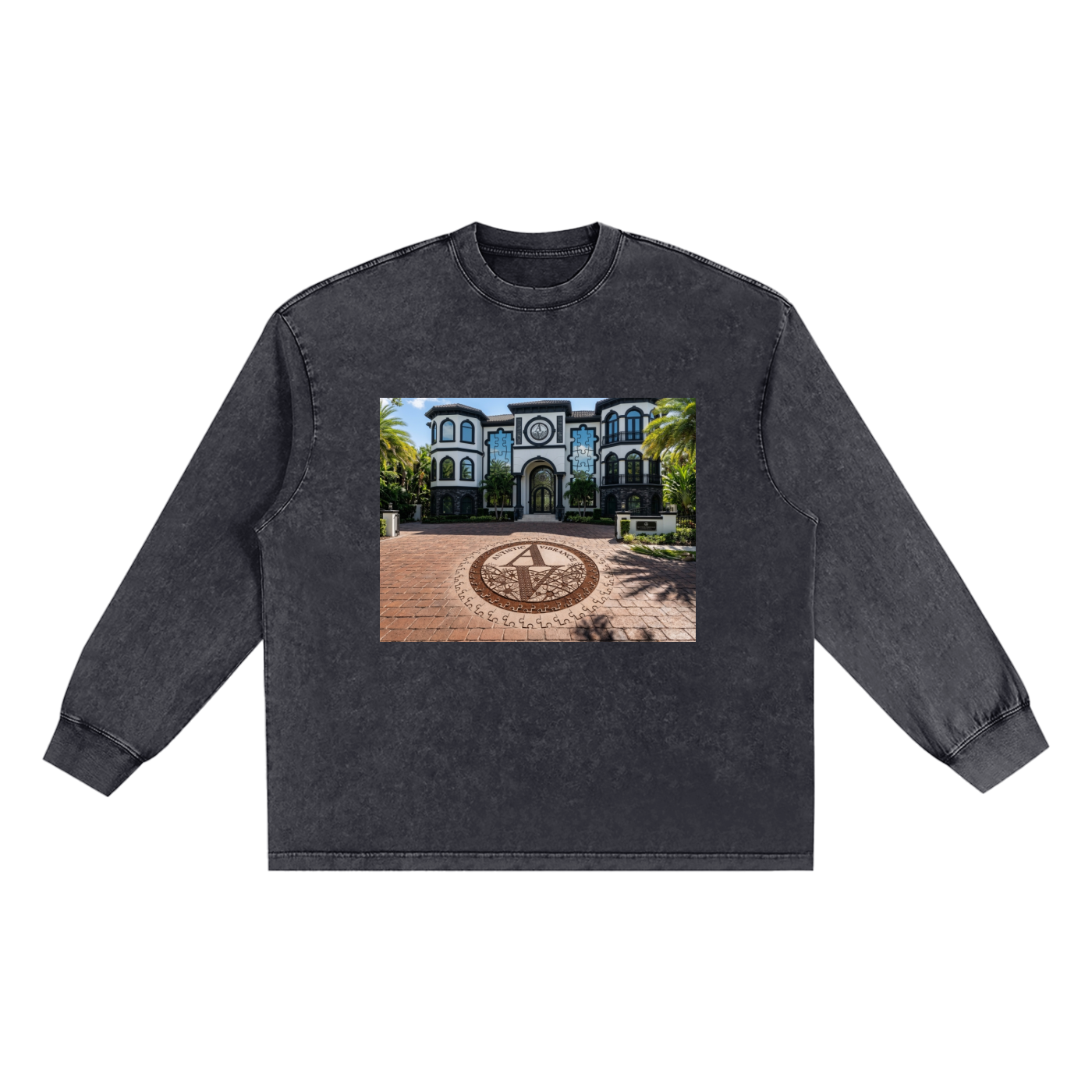 Snow Washed Frayed Edge T-Shirt