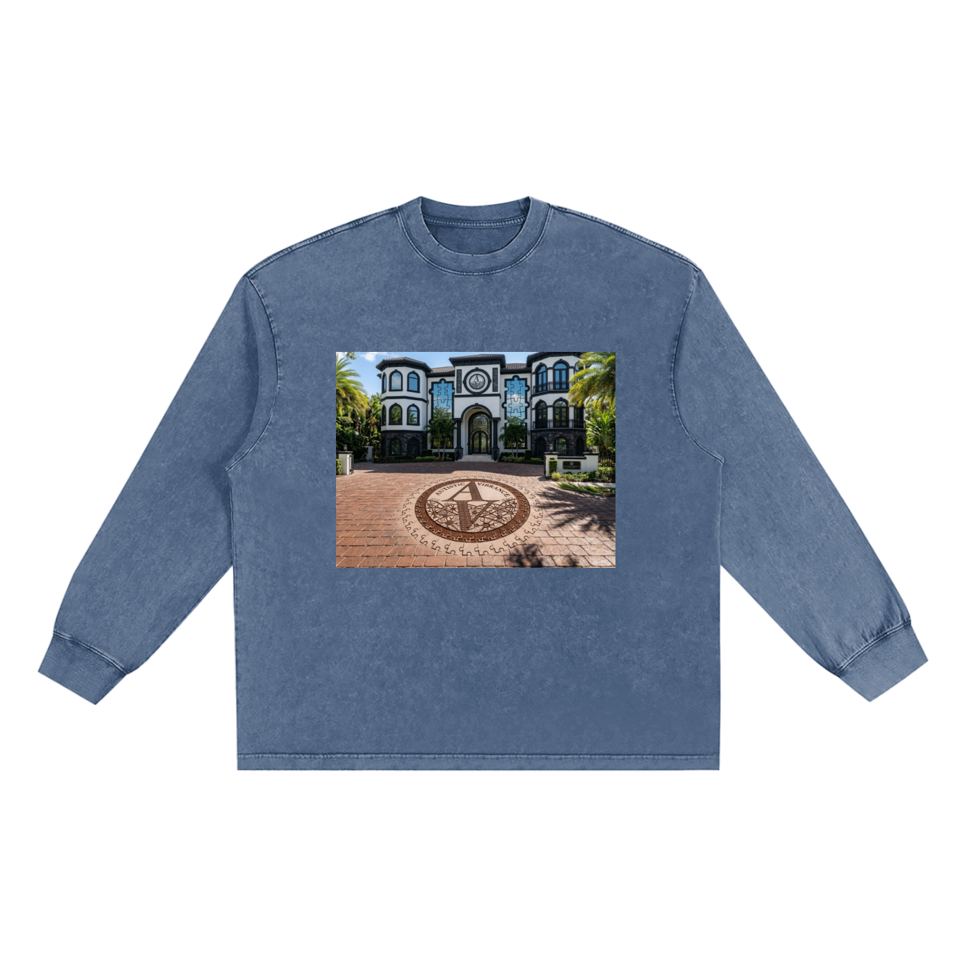 Snow Washed Frayed Edge T-Shirt