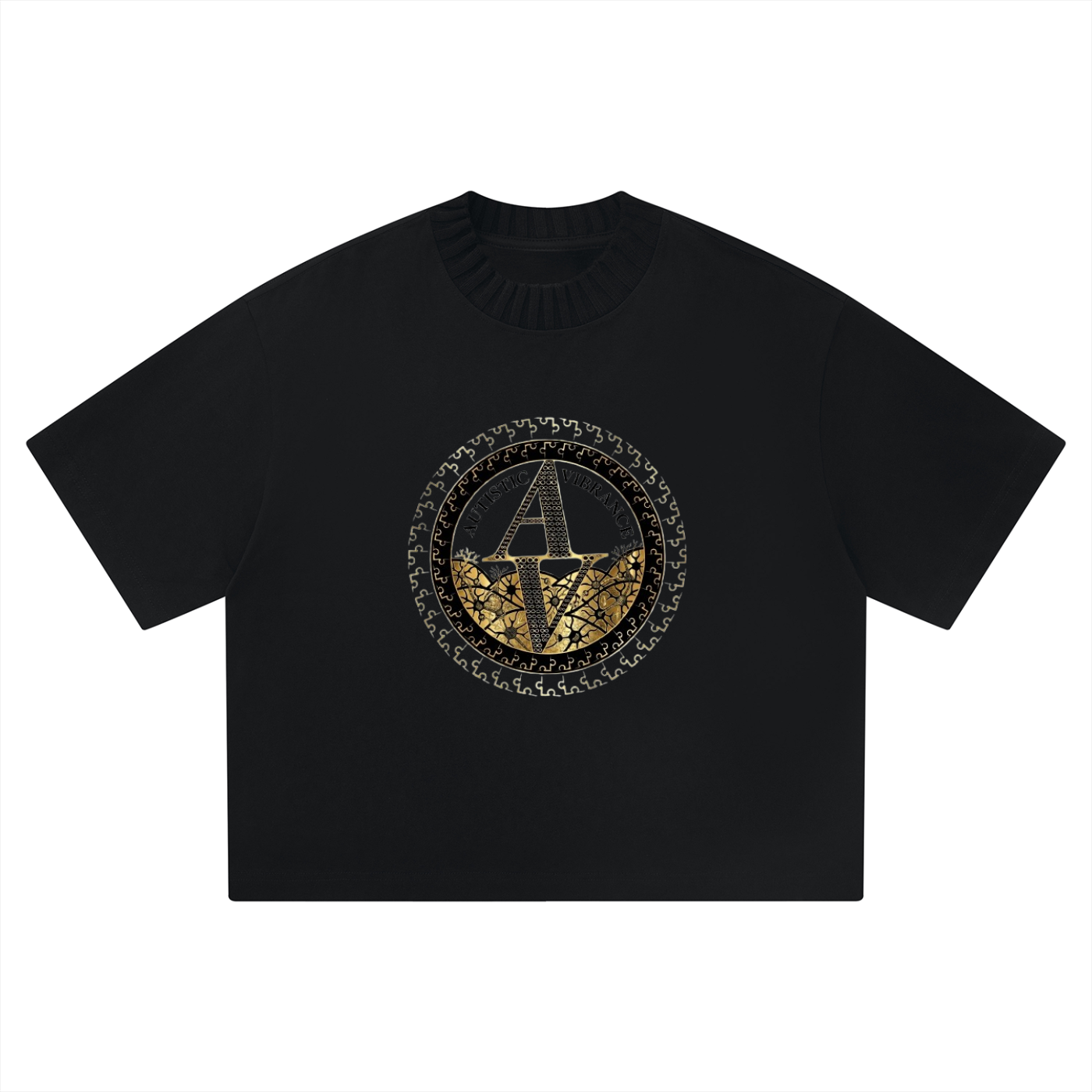 Autistic Vibrance Black & Boxy T-Shirt