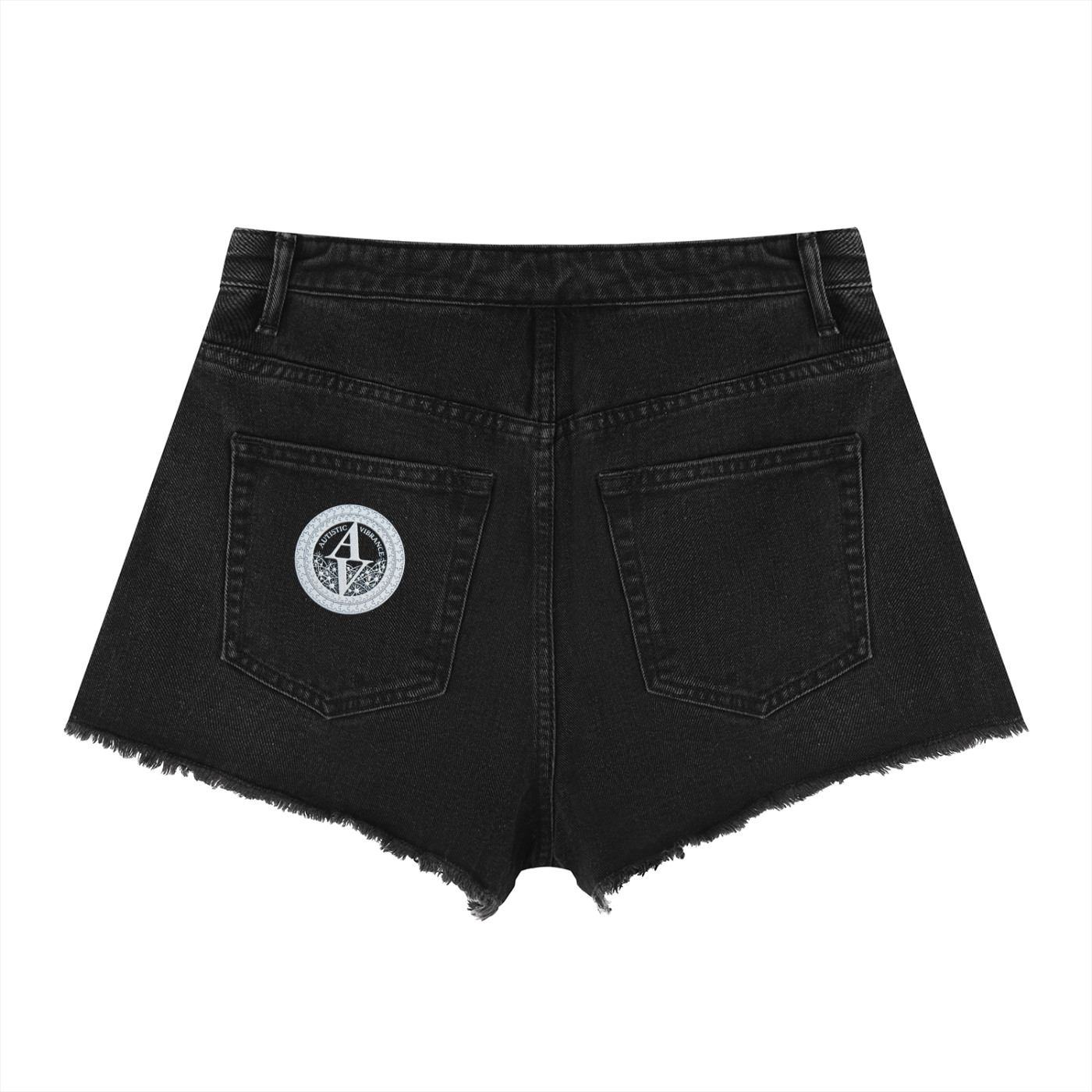 Autistic Vibrance High Rise Denim Shorts