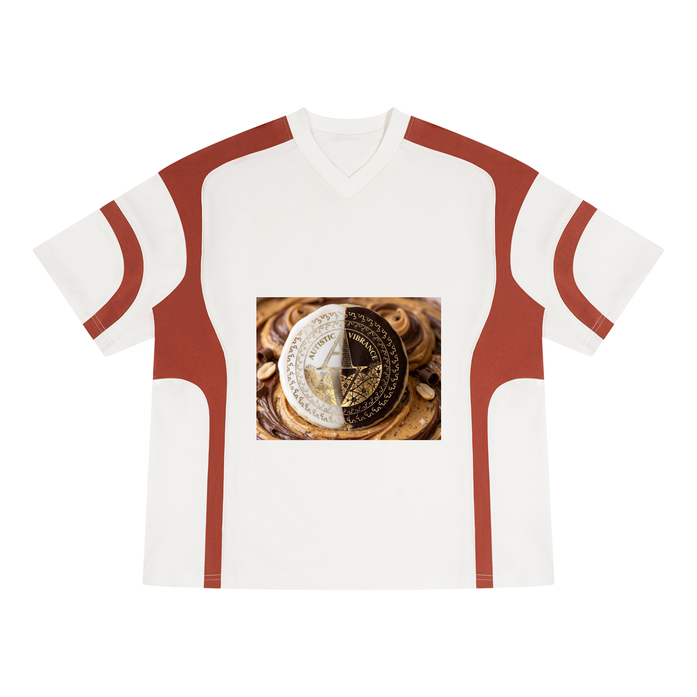 Unisex Color Block V-Neck T-Shirt
