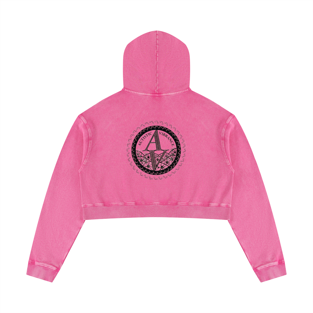 Women’s Mineral Washed Crop Hoodie