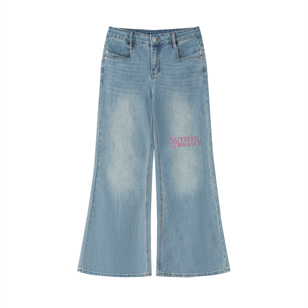 Women's Vintage Wash Flared Leg Jeans