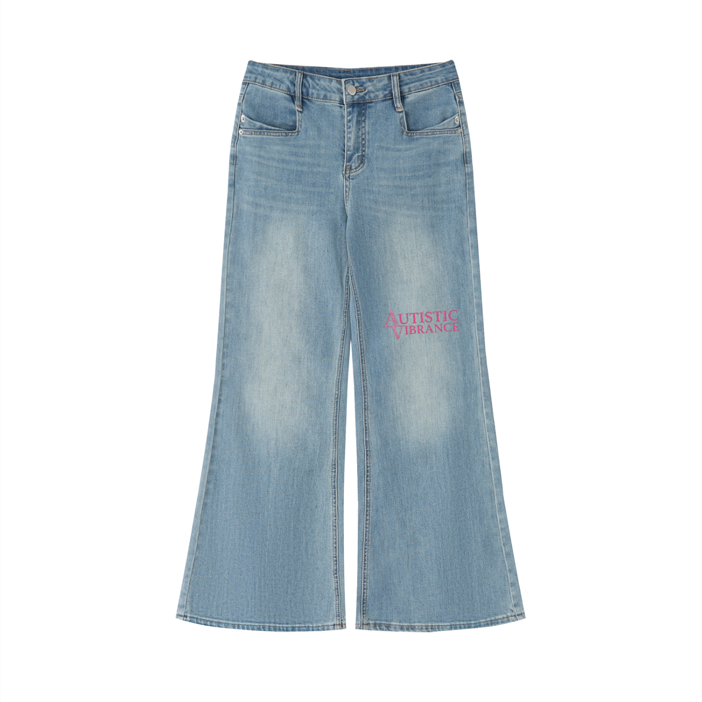 Women's Vintage Wash Flared Leg Jeans
