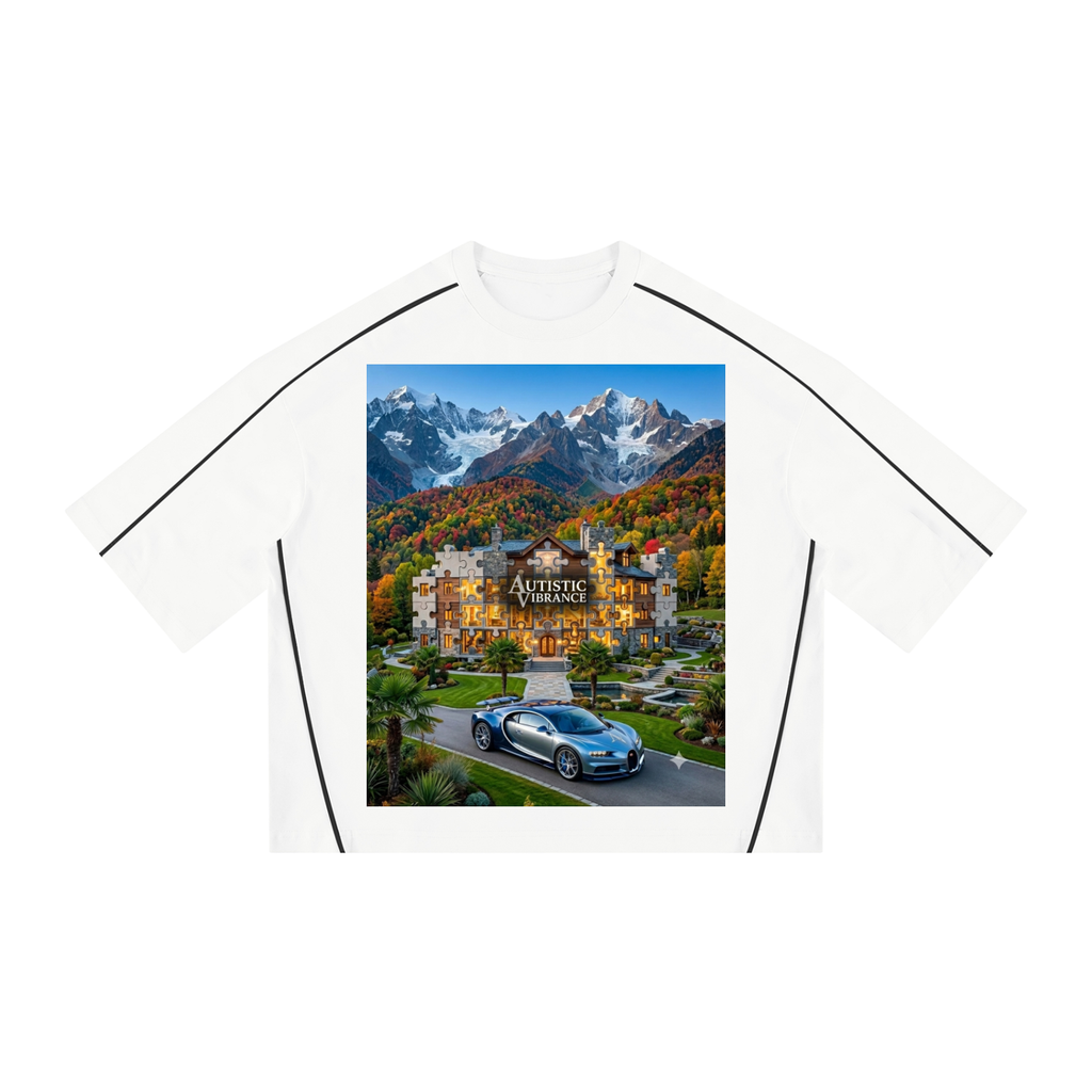 Unisex Heavyweight Boxy Piping T-Shirt