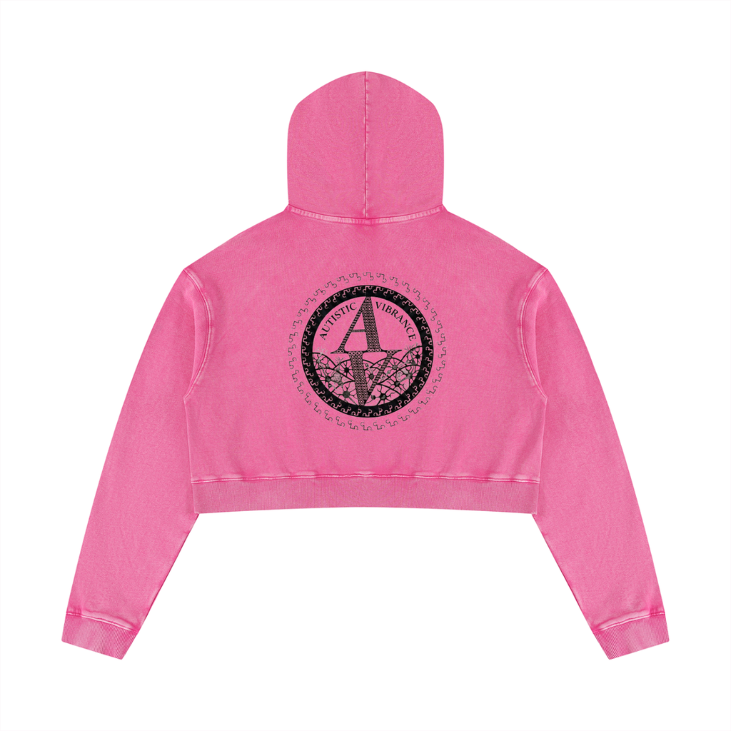 Women’s Mineral Washed Crop Hoodie
