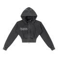 Vintage Washed Cropped Fleece Hoodie
