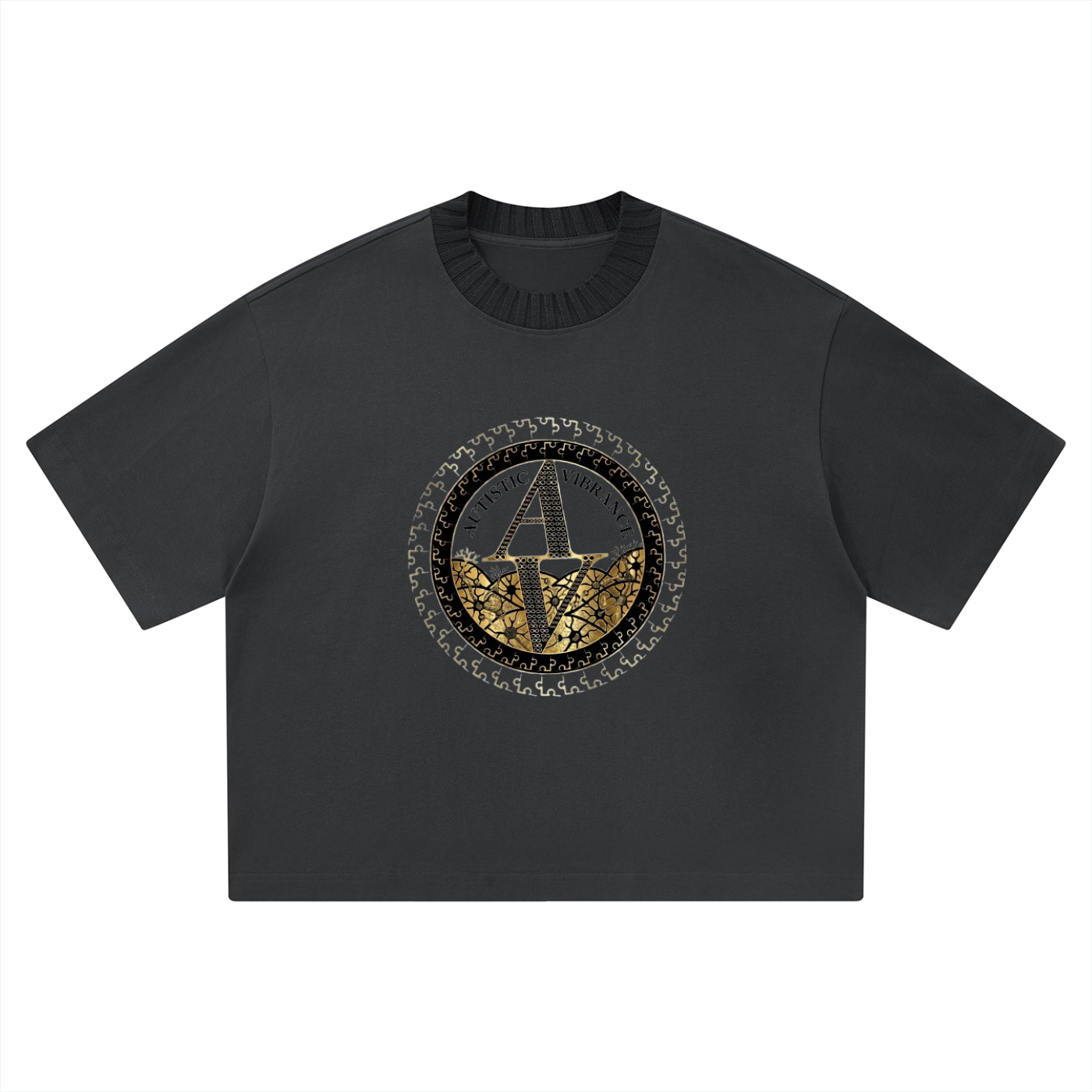 Autistic Vibrance Black & Boxy T-Shirt