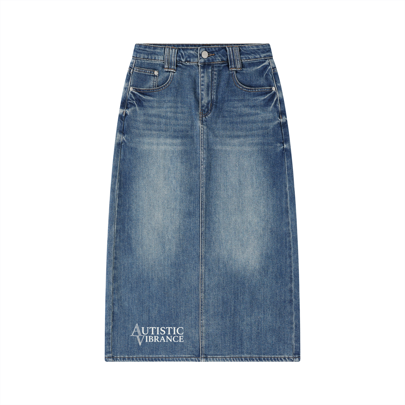 Autistic Vibrance Denim Skirt