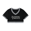 Women's Color Block V-Neck Crop T-Shirt