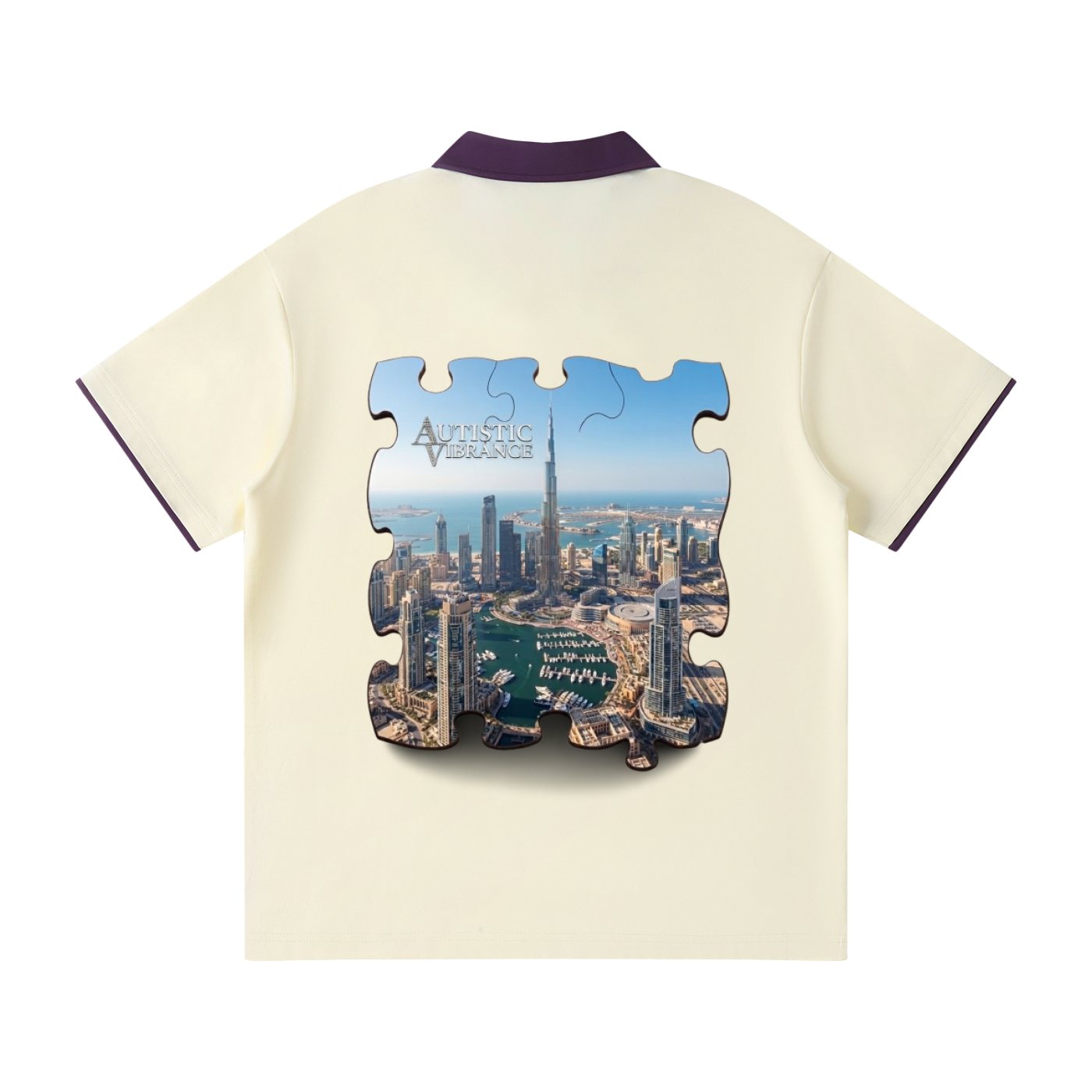 Contrast Collar Raglan Polo Shirt