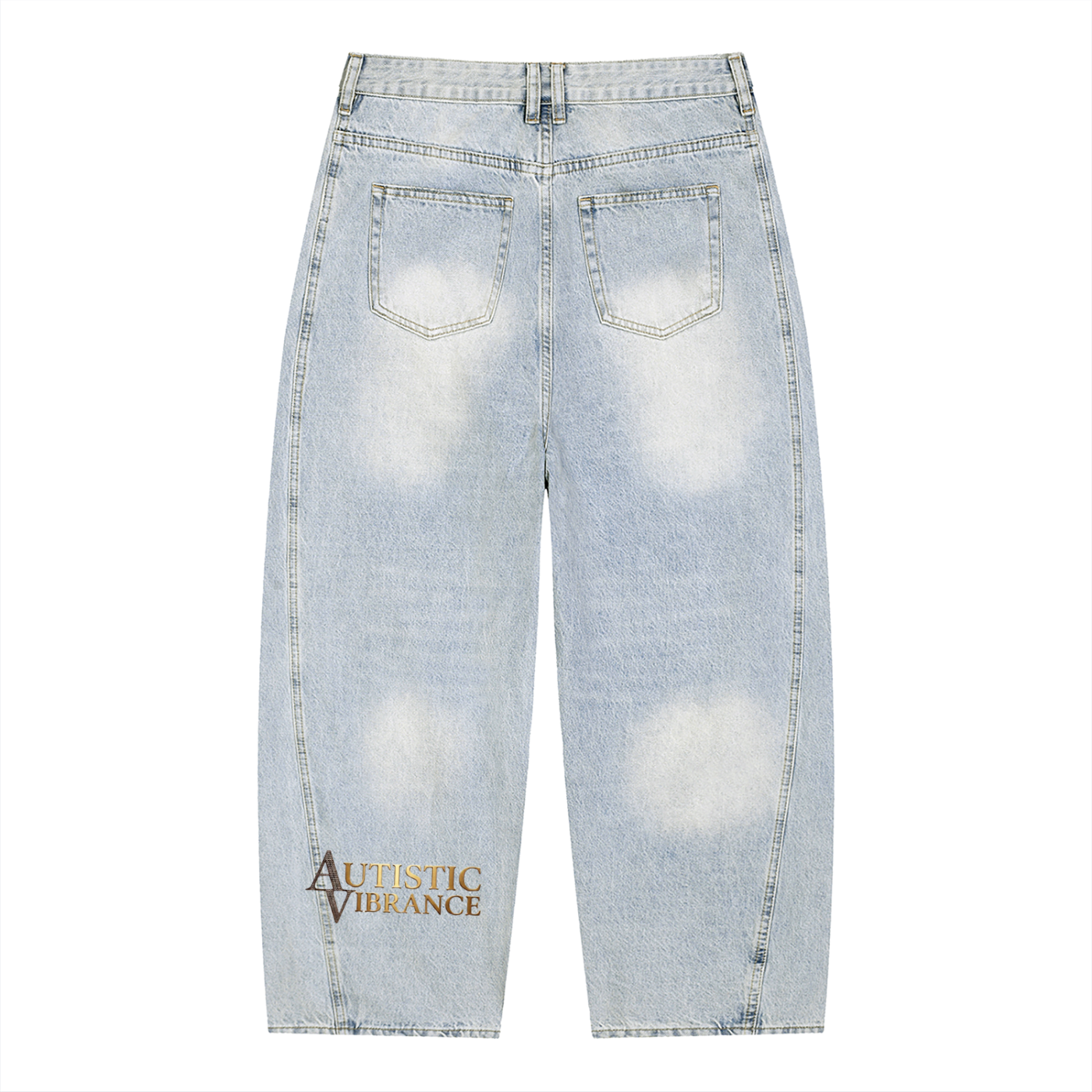 Men's Vintage Wash Sunfade Barrel Leg Jeans