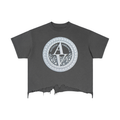 Vintage Wash Boxy Distressed Hem T-Shirt