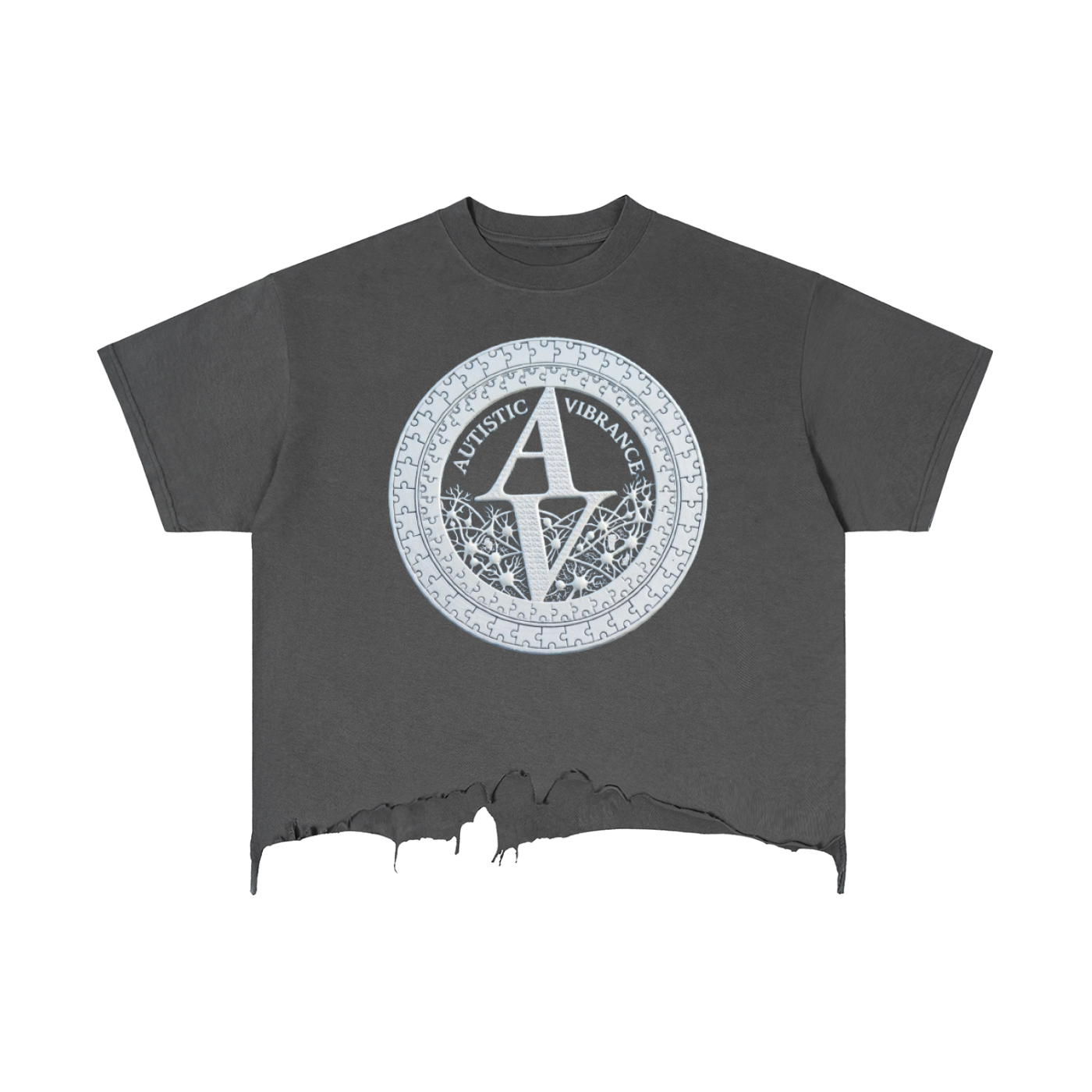 Vintage Wash Boxy Distressed Hem T-Shirt
