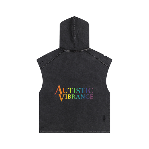 Autistic Vibrance Boxy Hooded Tank Top