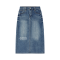 Women’s Vintage Wash Denim Skirt