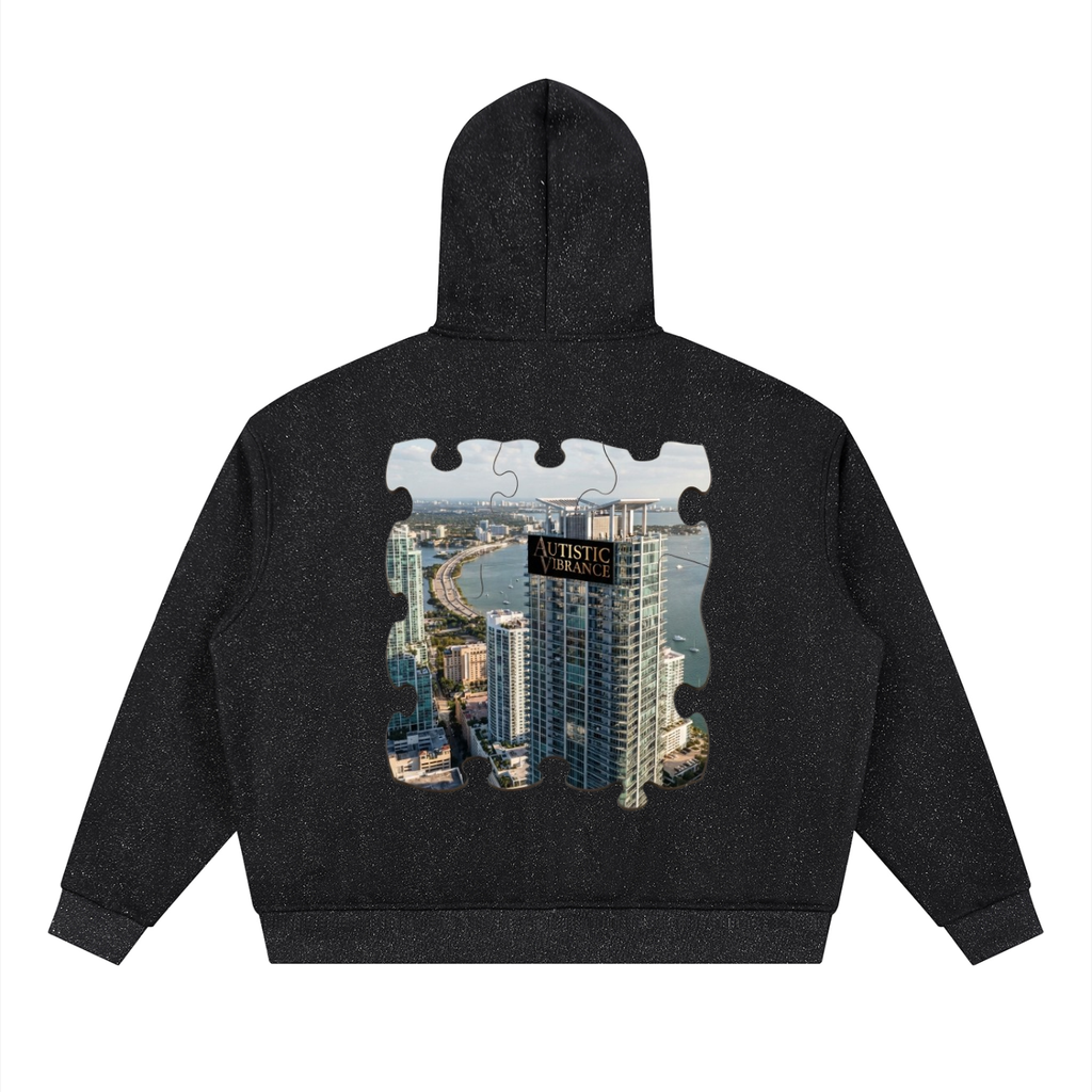 Unisex Sparkles Full Zip Boxy Hoodie