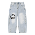 Men's Vintage Wash Sunfade Barrel Leg Jeans