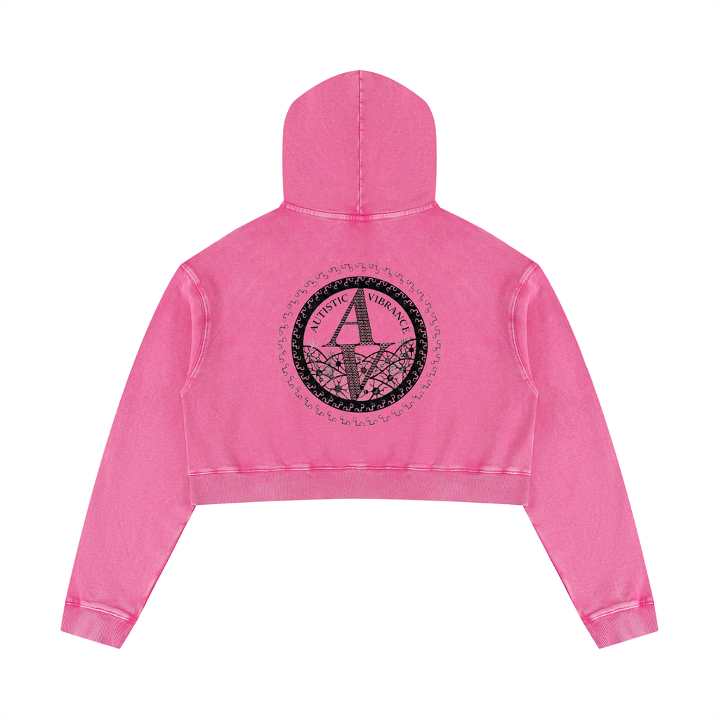 Women’s Mineral Washed Crop Hoodie